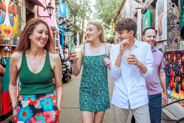 A family having a great time in GETSEMANI